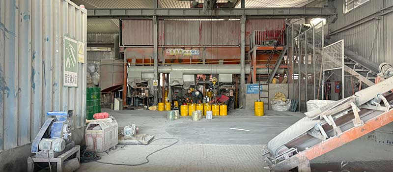 calcium carbide factory aerial view in China