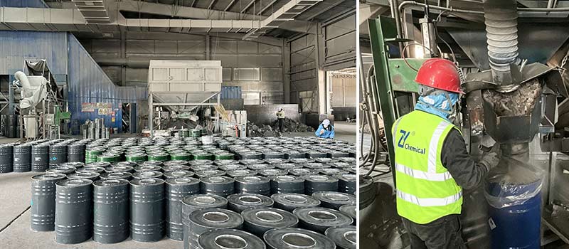 calcium carbide production automated drum packing line